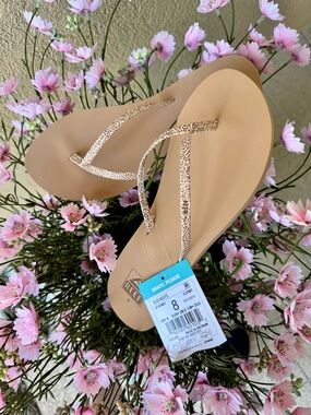 Reef Bliss Nights Flip Flops Sandals Size 8 Ditsy Cheetah Print NWT